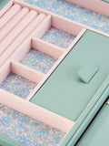 WOLF large jewellery box in sage with Liberty Julia print - British product