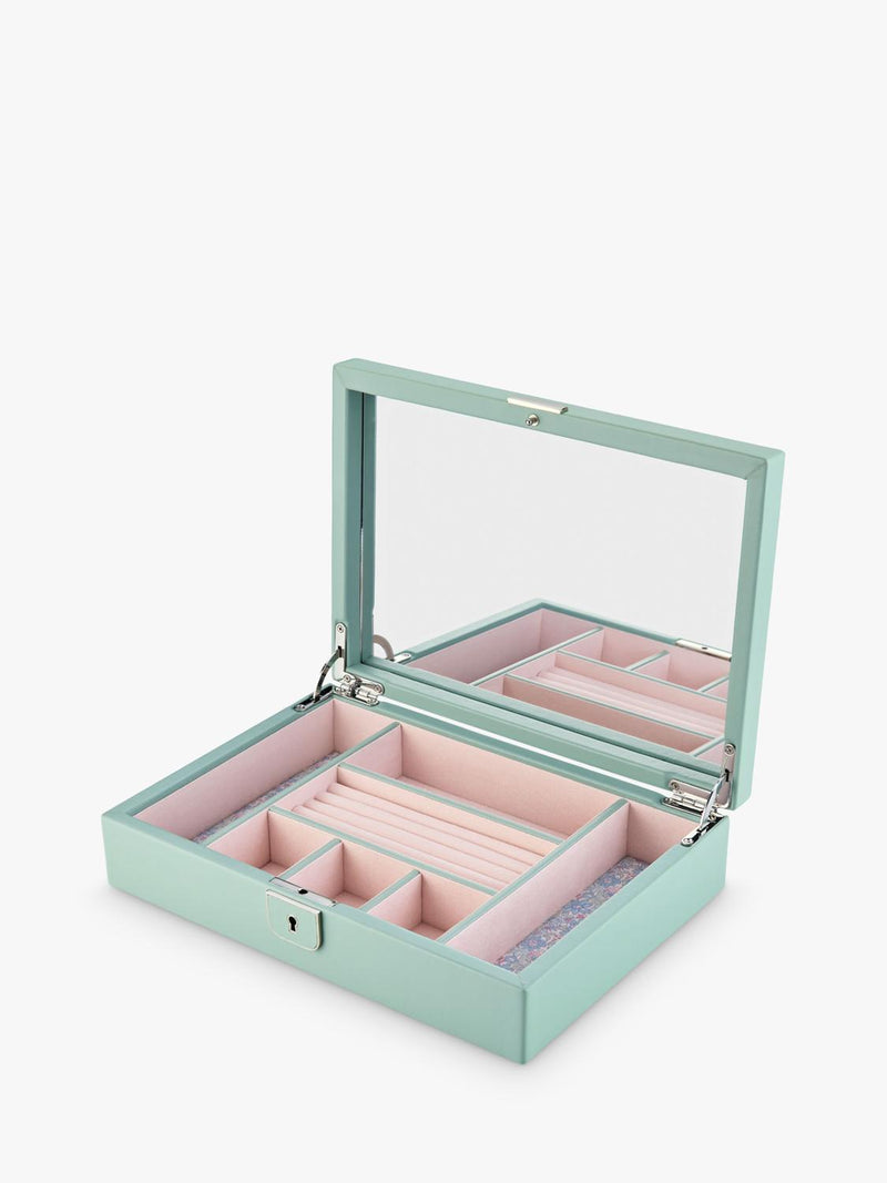 WOLF Julia Medium jewellery box in sage, UK version