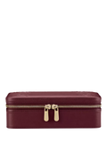 WOLF x Liberty burgundy jewellery zip case (British brand)