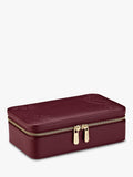 WOLF x Liberty burgundy jewellery zip case (British brand)