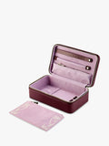 WOLF x Liberty burgundy jewellery zip case (British brand)