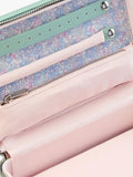 WOLF x Liberty Julia medium jewellery zip case in sage (British brand)