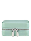 WOLF Julia Small jewellery zip case in sage, imported from the UK