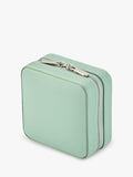 WOLF Julia Small jewellery zip case in sage, imported from the UK