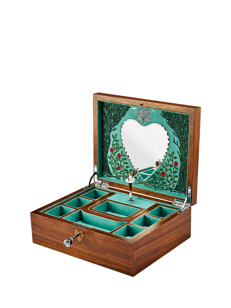 WOLF musical jewellery box walnut wood veneer ballerina (British brand)