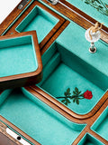 WOLF musical jewellery box walnut wood veneer ballerina (British brand)
