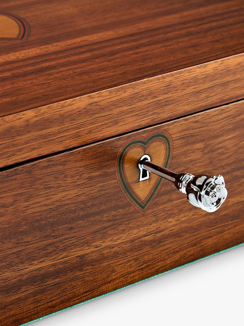 WOLF musical jewellery box walnut wood veneer ballerina (British brand)