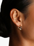 Astrid & Miyu gold pearl hoop earrings - British product