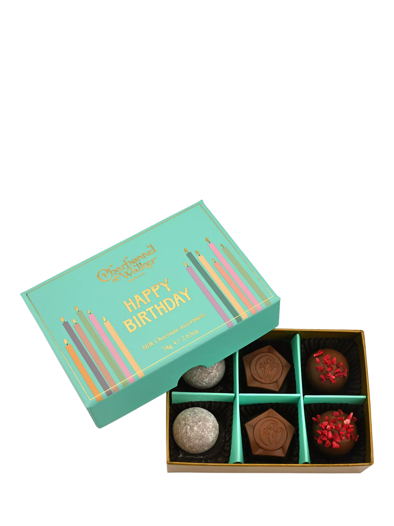 Charbonnel et Walker milk chocolate assortment Happy Birthday 75g (British brand)