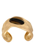 Reiss gold tone cuff bracelet with tiger's eye stone (British brand)