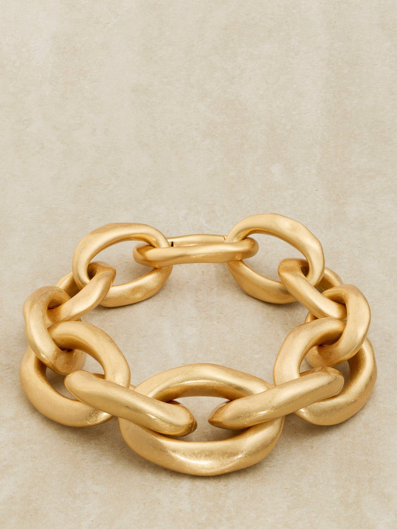 Reiss Tyla tumbled chain bracelet gold tone, UK version