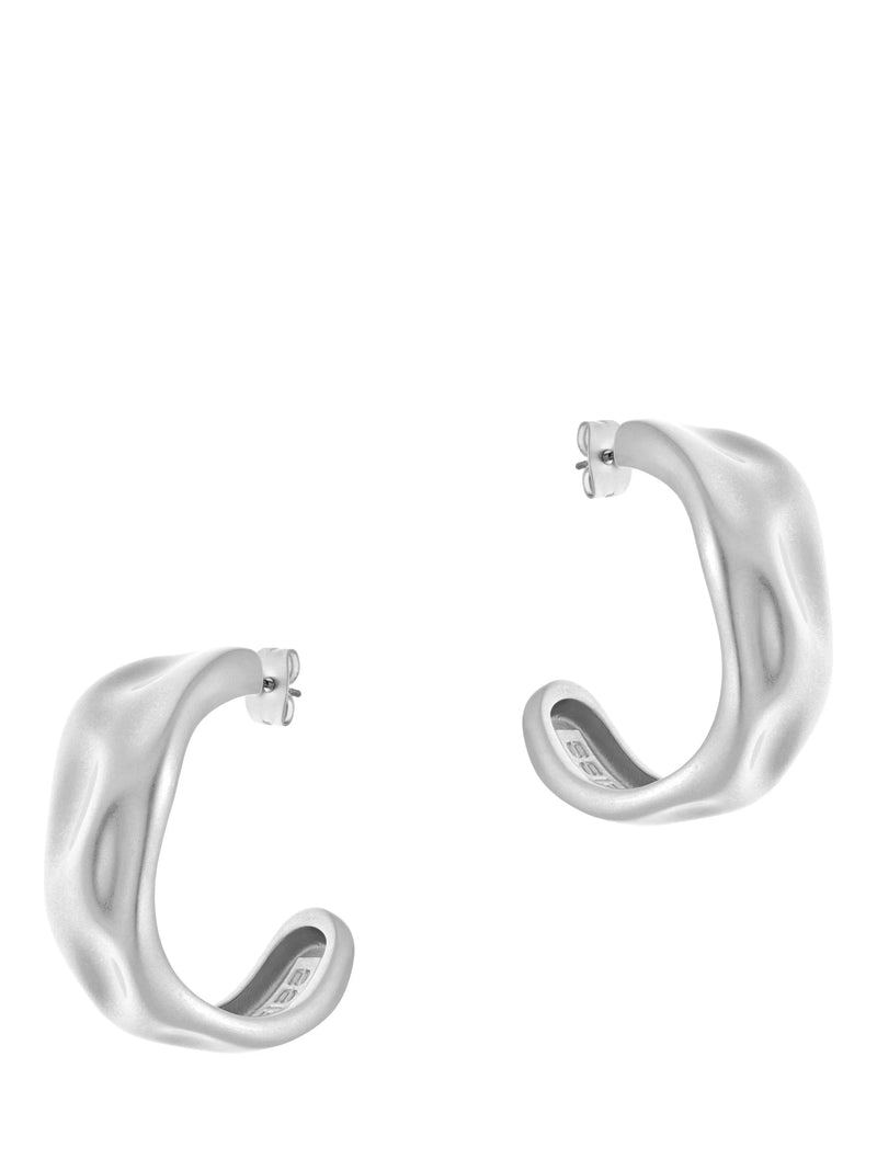 Reiss Halle Hammered Hoop Earrings