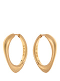 Reiss Sofia Smooth Curve hoop earrings in gold tone, British brand
