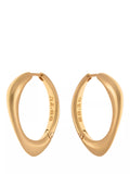 Reiss Sofia Smooth Curve hoop earrings in gold tone, British brand