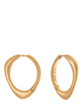 Reiss Sofia Smooth Curve hoop earrings in gold tone, British brand