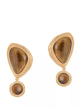 John Lewis Reiss Tori Tumbled Stone Drop Earrings, Gold- Buy online at McGrocer