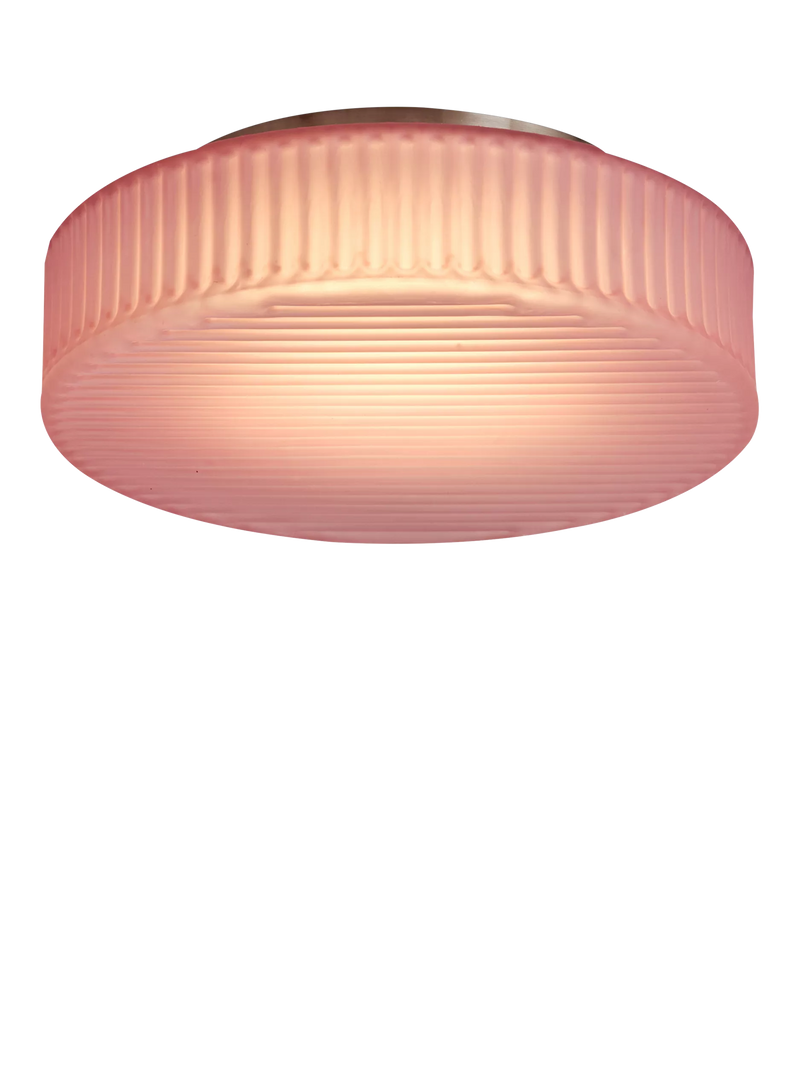 MADE Alma flush ceiling light in pink 53cm, imported from the UK