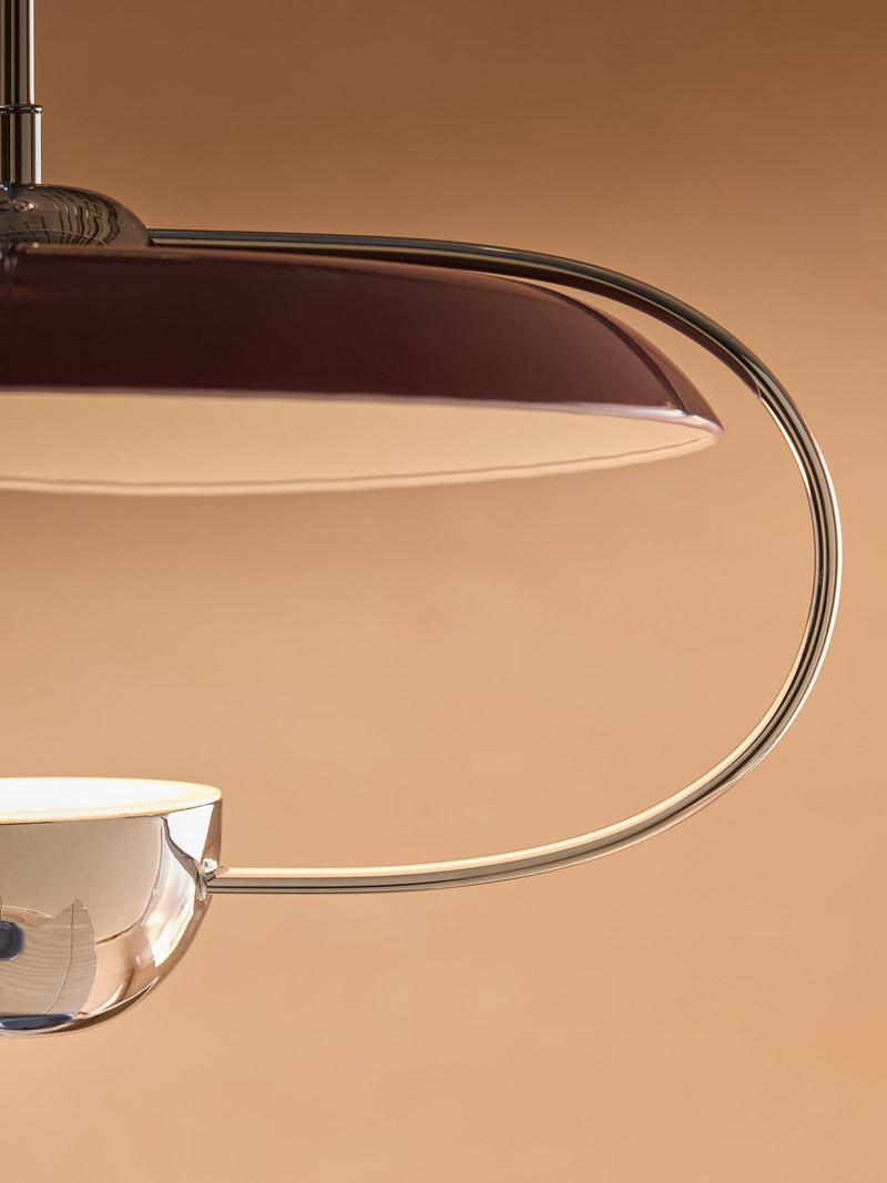 MADE Brando pendant ceiling light brown/chrome, imported from the UK