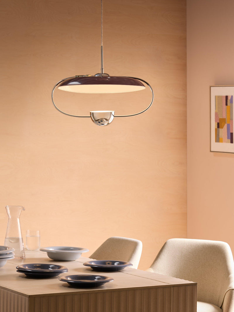 MADE Brando pendant ceiling light brown/chrome, imported from the UK