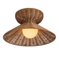 MADE Dorian rattan flush ceiling light natural, UK version