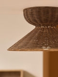 MADE Dorian rattan flush ceiling light natural, UK version