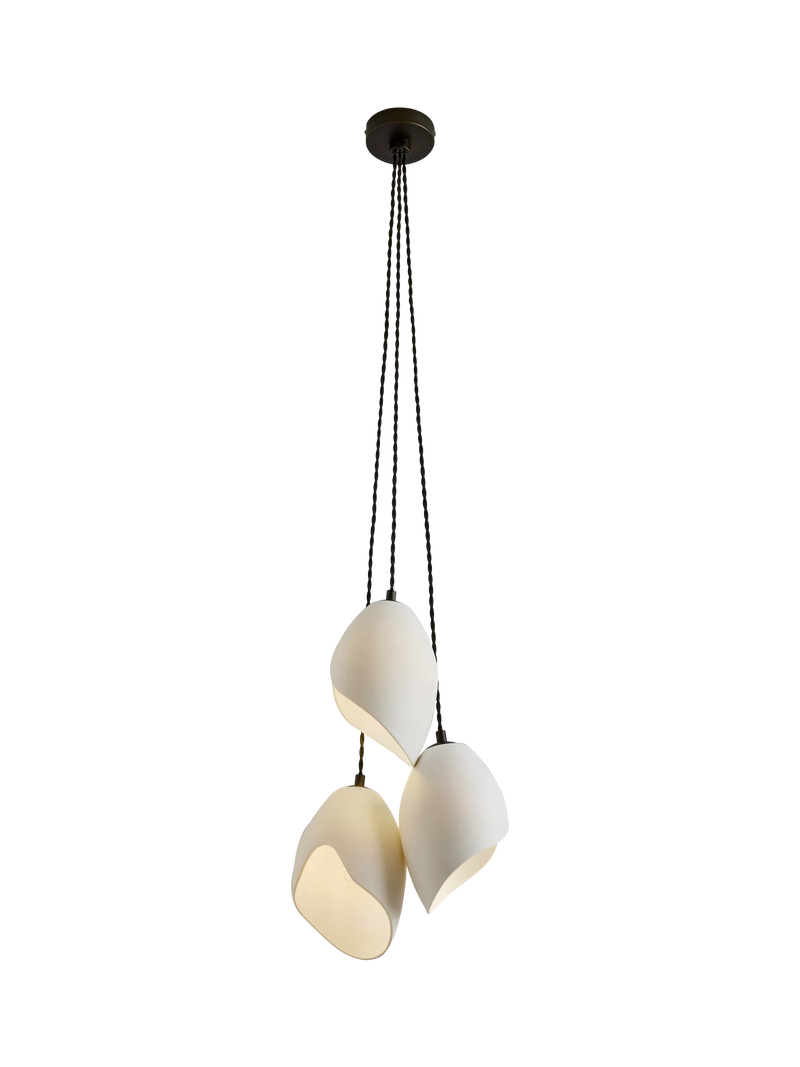 MADE Emrys cluster pendant light in cream and black, UK version