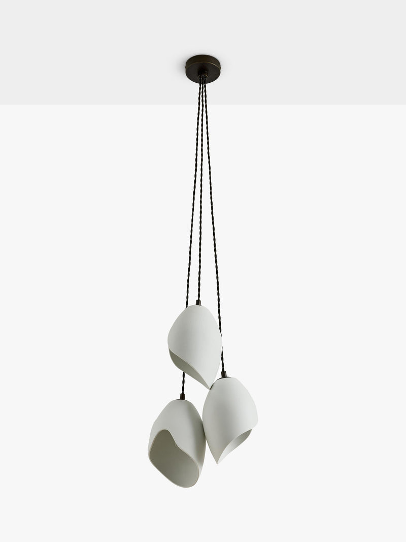 MADE Emrys cluster pendant light in cream and black, UK version