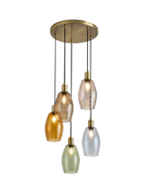 John Lewis MADE Isla 5 Lamp Cluster Pendant Ceiling Light, Multi- Buy online at McGrocer