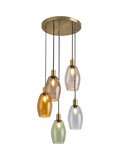 MADE Isla cluster pendant ceiling light with five glass shades - British product