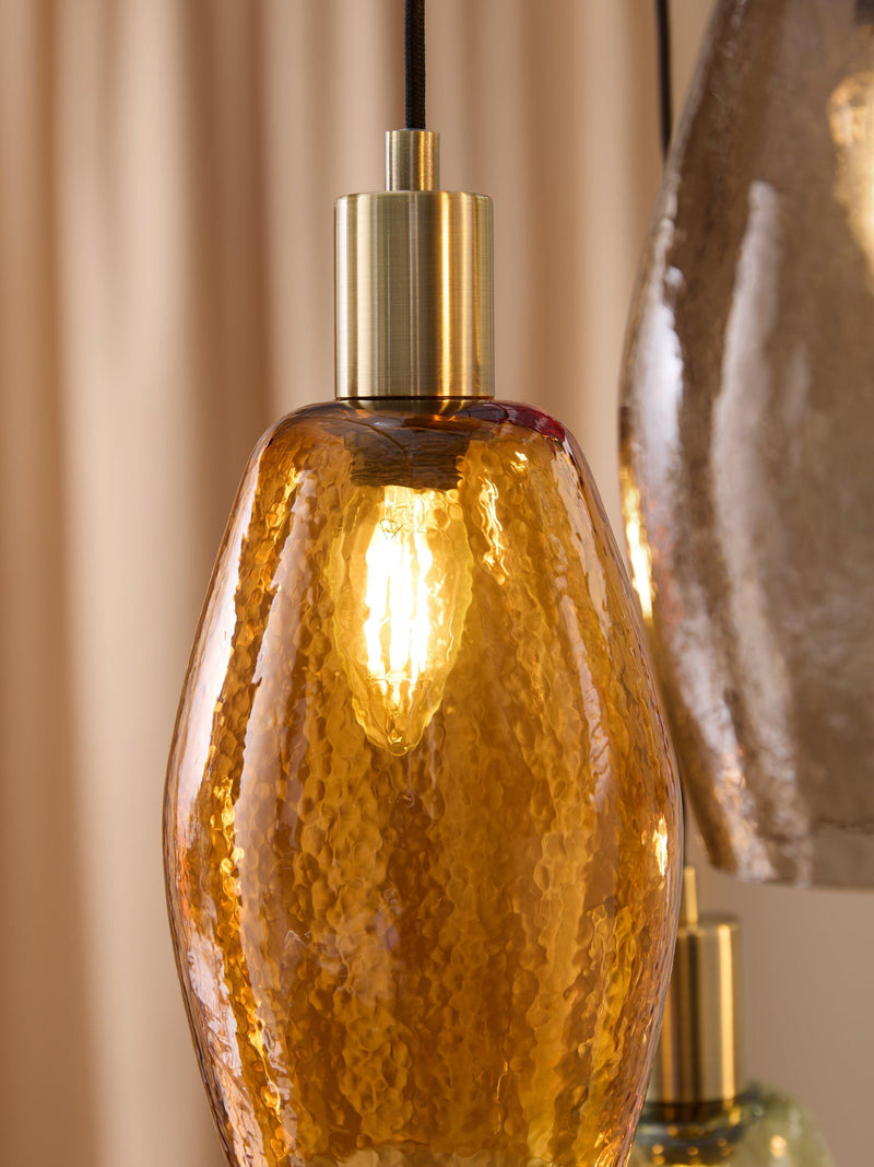 MADE Isla cluster pendant ceiling light with five glass shades - British product