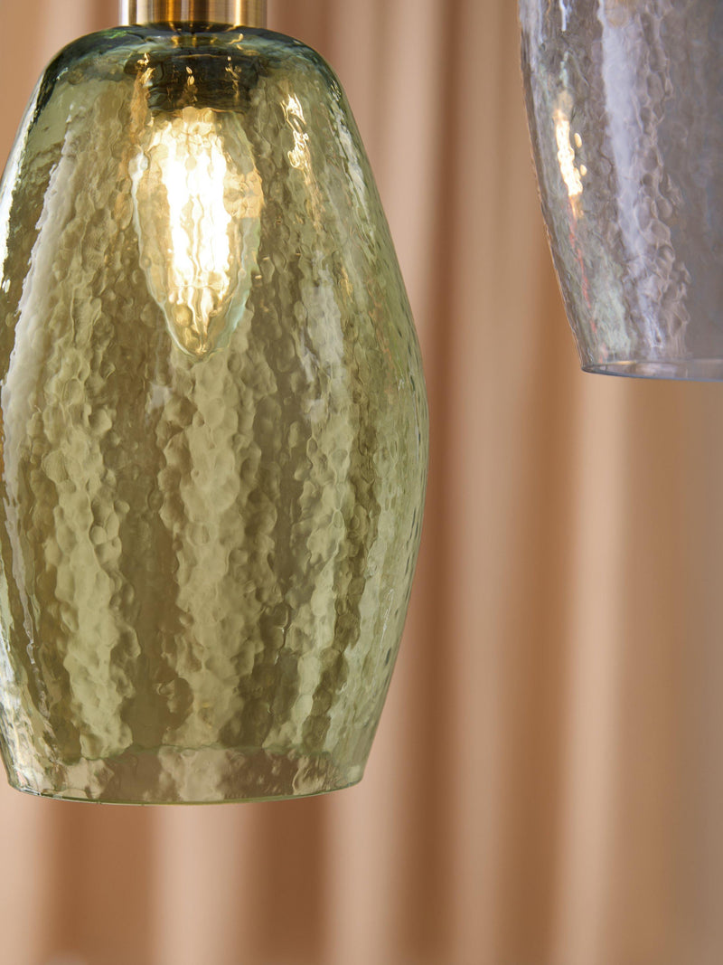 MADE Isla cluster pendant ceiling light with five glass shades - British product