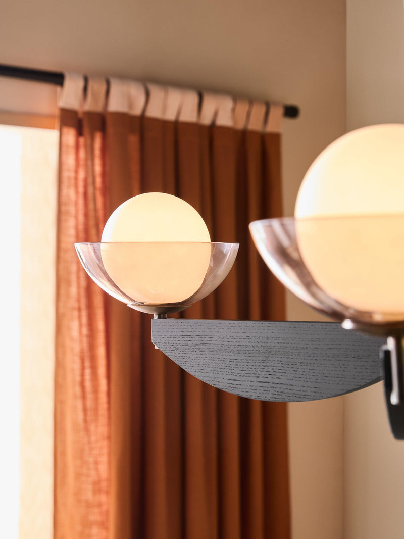 MADE Layla three-arm pendant ceiling light black (British brand)