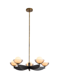 MADE Layla five-arm pendant ceiling light black (British brand)