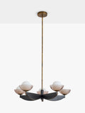 MADE Layla five-arm pendant ceiling light black (British brand)