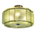 MADE Sacha green glass flush ceiling light, imported from the UK
