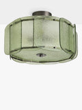 MADE Sacha green glass flush ceiling light, imported from the UK