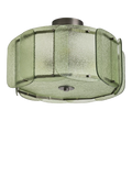 MADE Sacha green glass flush ceiling light, imported from the UK