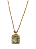 By Alona Aiden Aventurine necklace gold plated, imported from the UK