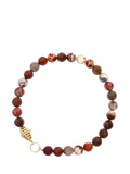 By Alona Joni Beaded Shell Necklace, Gold Jade