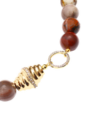 By Alona Joni beaded shell necklace gold jade - British product