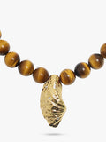 By Alona Tiger's Eye gold beaded necklace 43cm (British brand)