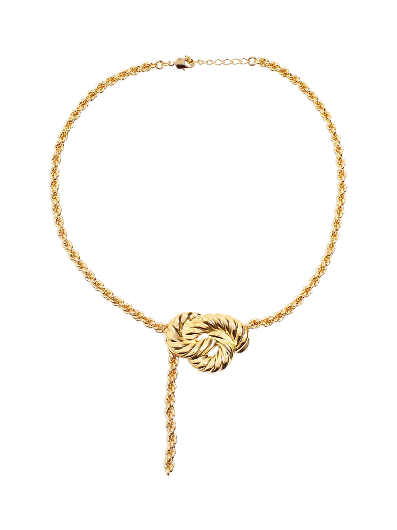 By Alona Ursula gold braided necklace 43cm, imported from the UK