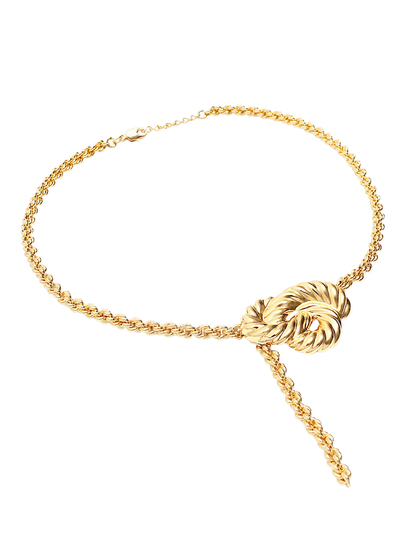 By Alona Ursula gold braided necklace 43cm, imported from the UK