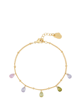 John Lewis Estella Bartlett Live Colourfully Cubic Zirconia Drop Chain Bracelet Gold- Buy online at McGrocer