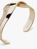 TUTTI gold plated open twist bangle - British product