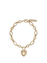 John Lewis TUTTI Chunky Chain Heart Bracelet Gold Chain Bracelet Adjustable 19.5-21.5cm- Buy online at McGrocer
