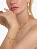 TUTTI gold chunky chain heart bracelet with adjustable length, UK version