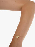 TUTTI heart pendant bracelet gold plated recycled brass, UK version