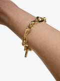 TUTTI flat waved chain bracelet in gold, UK version