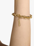 TUTTI square link chain bracelet gold - British product